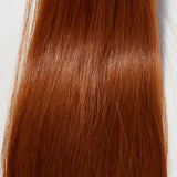 Behair professional Keratin Tip "Premium" 26" (65cm) Natural Straight Brilliant Copper #130 - 25g (Standart - 0.7g each pcs) hair extensions