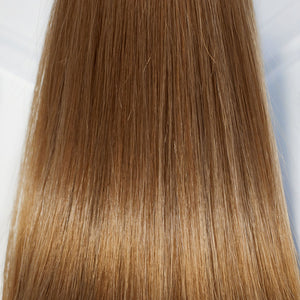 Behair professional Keratin Tip "Premium" 16" (40cm) Natural Straight Caramel Brown #8 - 25g (1g each pcs) hair extensions
