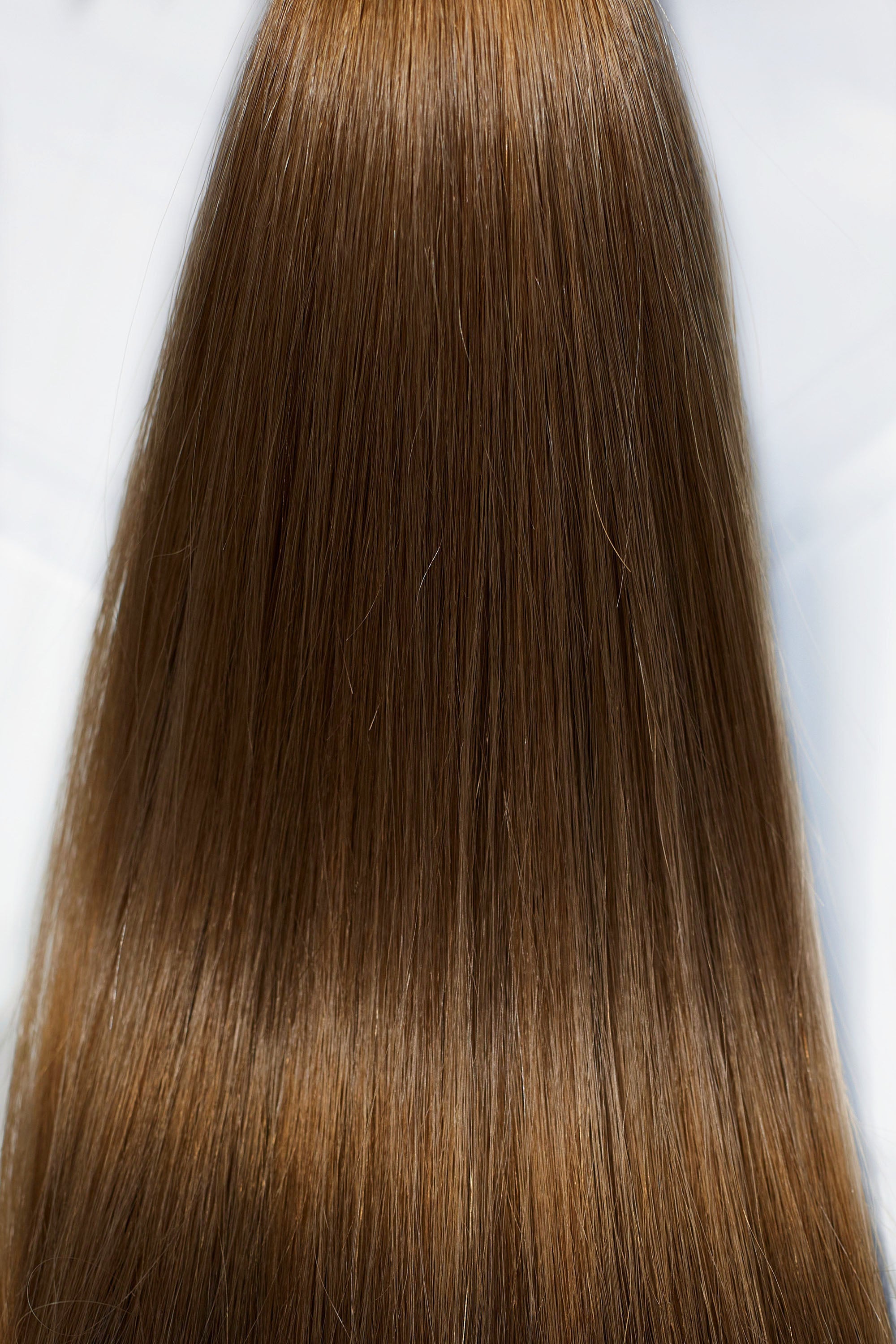 Behair professional Keratin Tip "Premium" 24" (60cm) Natural Straight Chestnut #6 - 25g (Micro - 0.5g each pcs) hair extensions