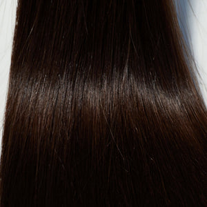 Behair professional Keratin Tip "Premium" 24" (60cm) Natural Straight Dark Coffee Brown #2 - 25g (1g each pcs) hair extensions