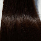 Behair professional Keratin Tip "Premium" 28" (70cm) Natural Straight Dark Coffee Brown #2 - 25g (1g each pcs) hair extensions