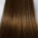 Behair professional Keratin Tip "Premium" 20" (50cm) Natural Straight Honey Walnut Brown #5 - 25g (Micro - 0.5g each pcs) hair extensions