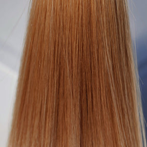 Behair professional Keratin Tip "Premium" 16" (40cm) Natural Straight Honey Wheat #12 - 25g (Standard - 0.7g each pcs) hair extensions