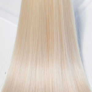 Behair professional Bulk hair "Premium" 26" (65cm) Natural Straight Ice Blond #000 - 25g hair extensions