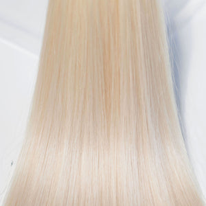 Behair professional Keratin Tip "Premium" 20" (50cm) Natural Straight Ice Blond #000 - 25g (Standard - 0.7g each pcs) hair extensions