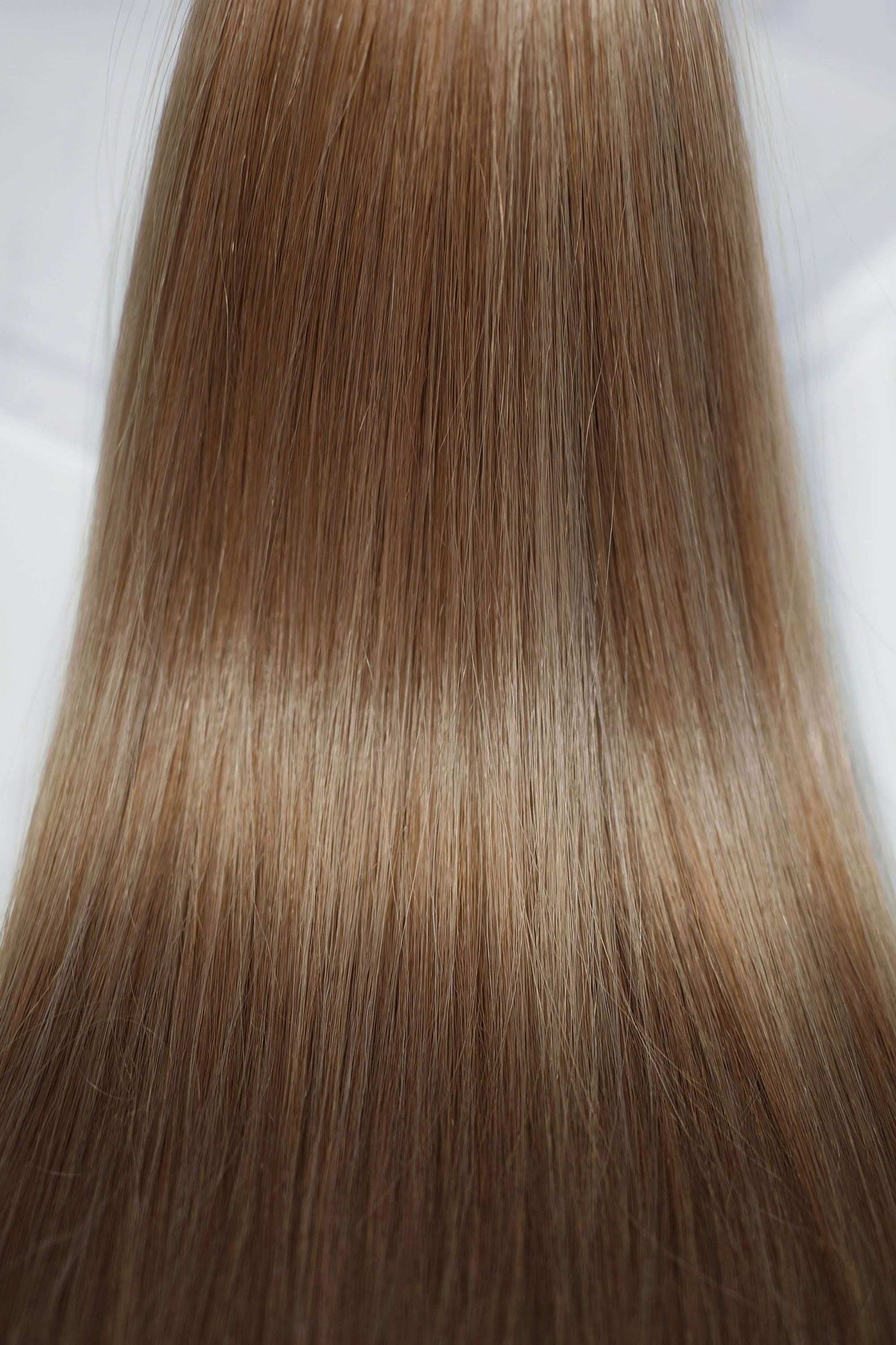 Behair professional Keratin Tip "Premium" 18" (45cm) Natural Straight  Light Ash Brown #10 - 25g (1g each pcs) hair extensions