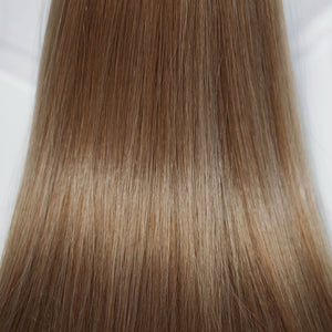 Behair professional Keratin Tip "Premium" 18" (45cm) Natural Straight  Light Ash Brown #10 - 25g (Standart - 0.7g each pcs) hair extensions