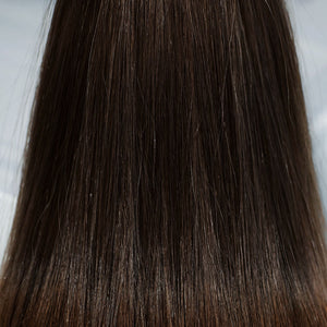 Behair professional Keratin Tip "Premium" 24" (60cm) Natural Straight Light Brown #4 - 25g (1g each pcs) hair extensions