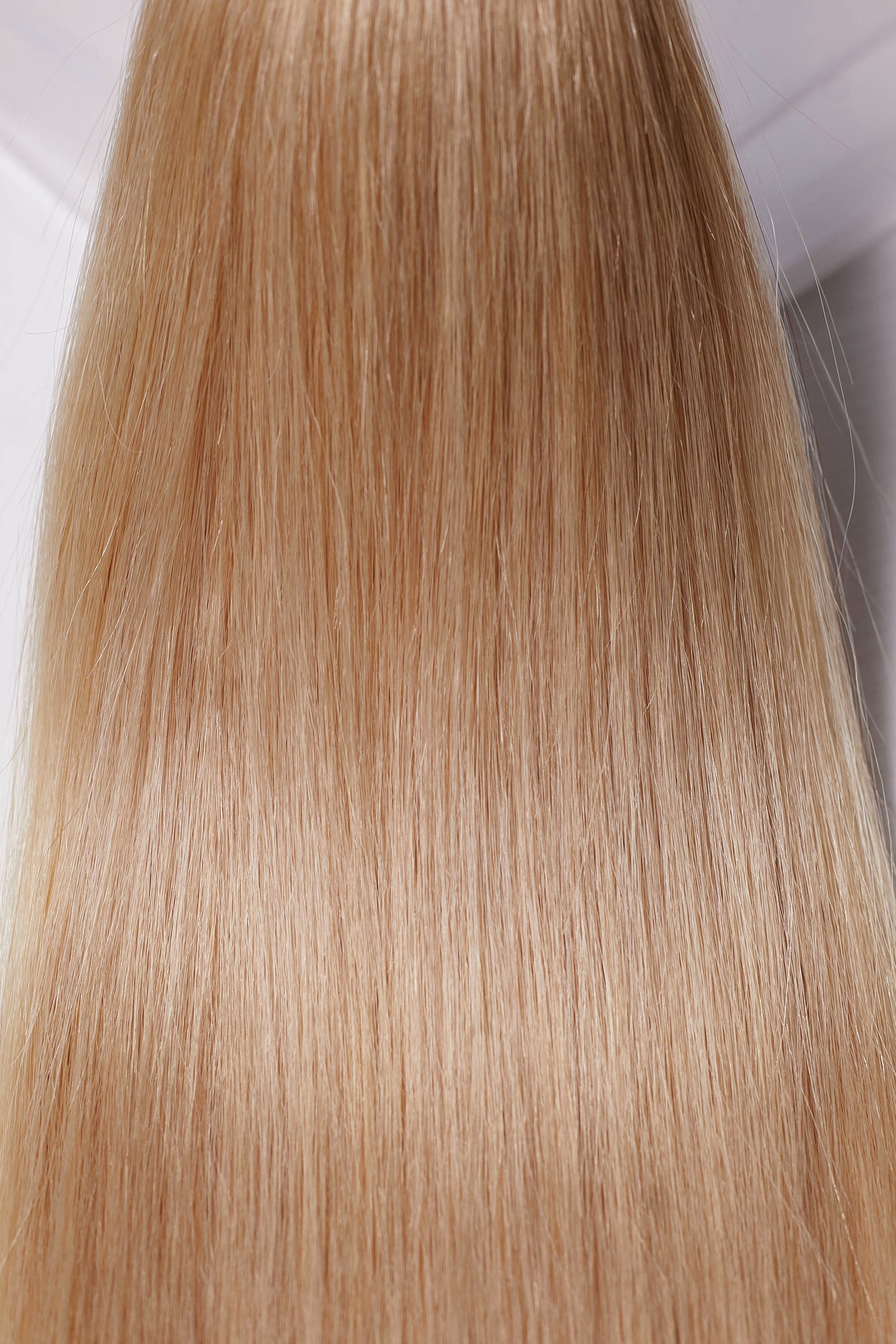 Behair professional Keratin Tip "Premium" 18" (45cm) Natural Straight Light Gold Sand #16 - 25g (1g each pcs) hair extensions