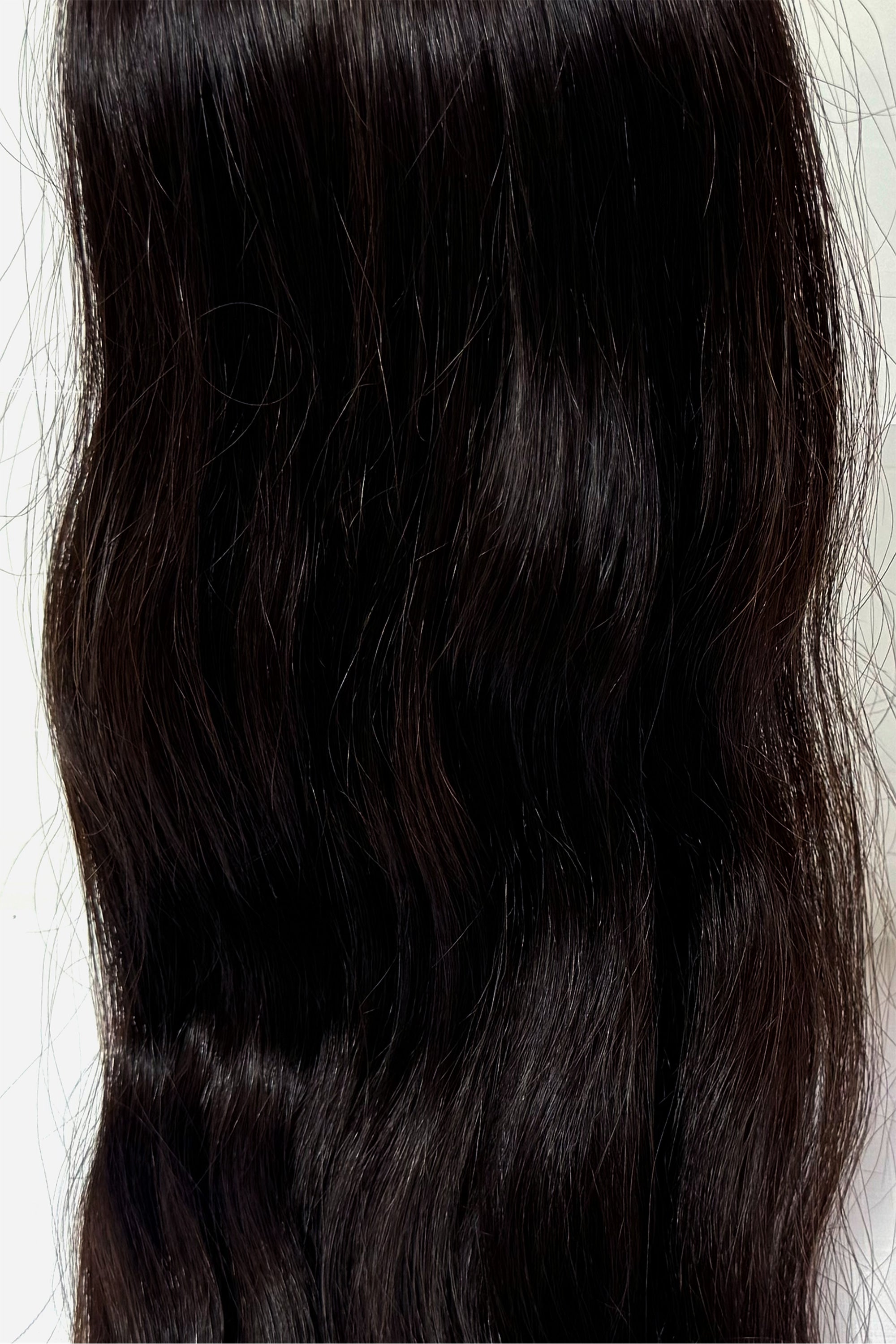 Behair professional Keratin Tip "Premium" 26" (65cm) Natural Wave Natural Black #1B - 25g (Standard - 0.7g each pcs) hair extensions