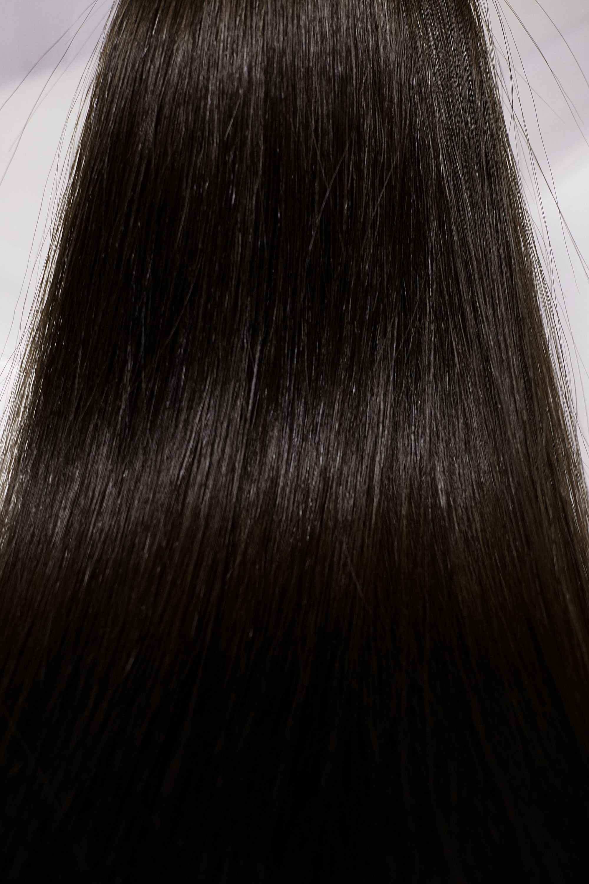 Behair professional Keratin Tip "Premium" 16" (40cm) Natural Straight Natural Black #1B - 25g (Micro - 0.5g each pcs) hair extensions