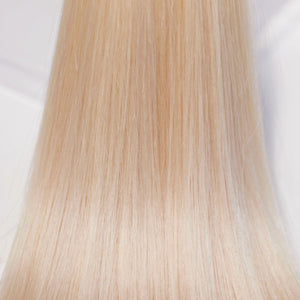 Behair professional Keratin Tip "Premium" 20" (50cm) Natural Straight Platinum Blond #60 - 25g (Standard - 0.7g each pcs) hair extensions