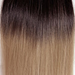 Behair professional Bulk hair "Premium" 18" (45cm) Natural Straight Rooted Dark Coffee Brown/Light Gold Sand #2/16 - 25g hair extensions