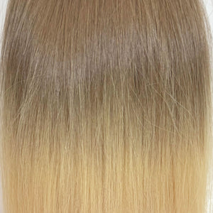 Behair professional Keratin Tip "Premium" 20" (50cm) Natural Straight Rooted Light Ash Brown/Ice Blond #10/000 - 25g (Standard - 0.7g each pcs) hair extensions