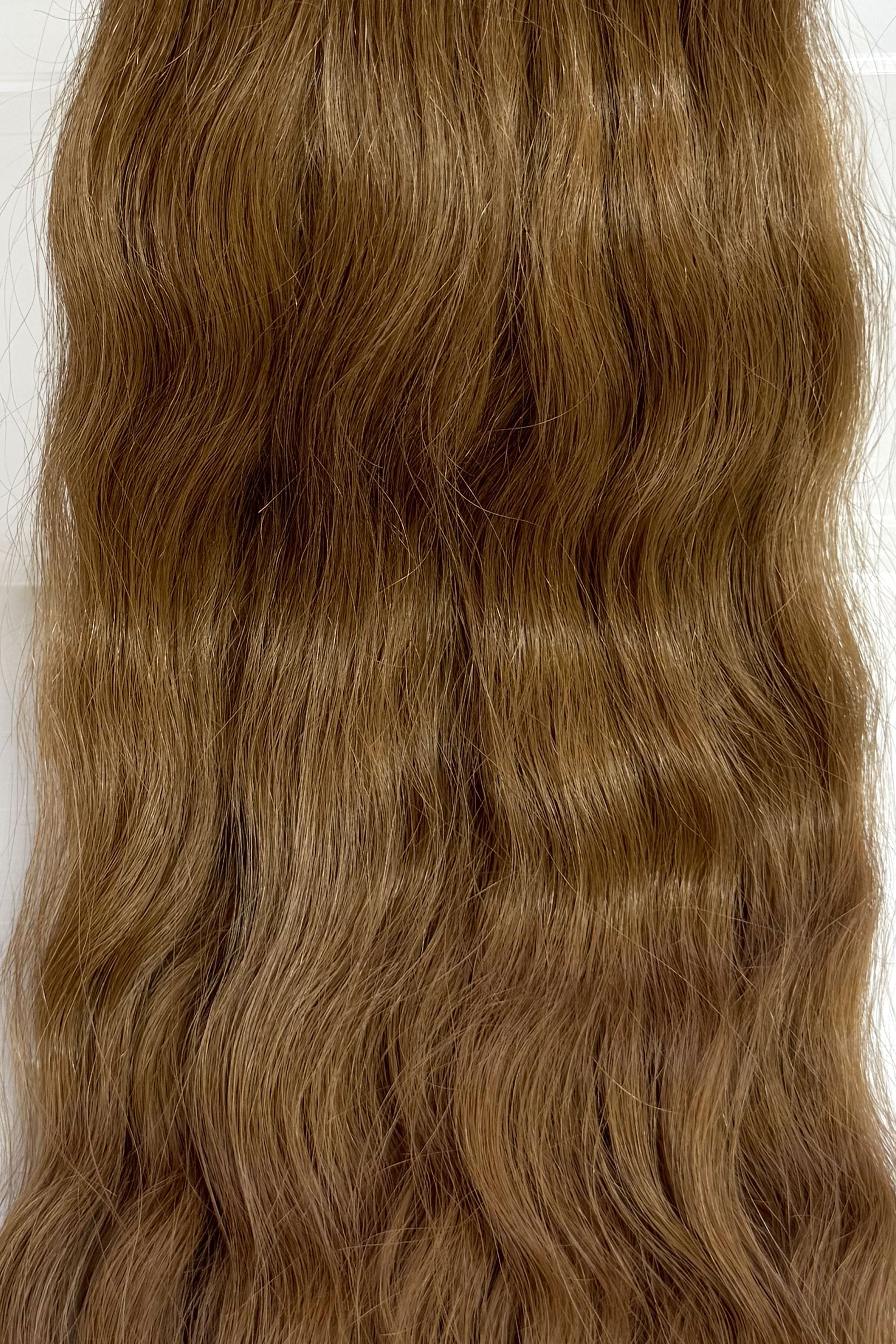 Behair professional Keratin Tip "Premium" 26" (65cm) Natural Wave Chestnut #6 - 25g (Standard - 0.7g each pcs) hair extensions