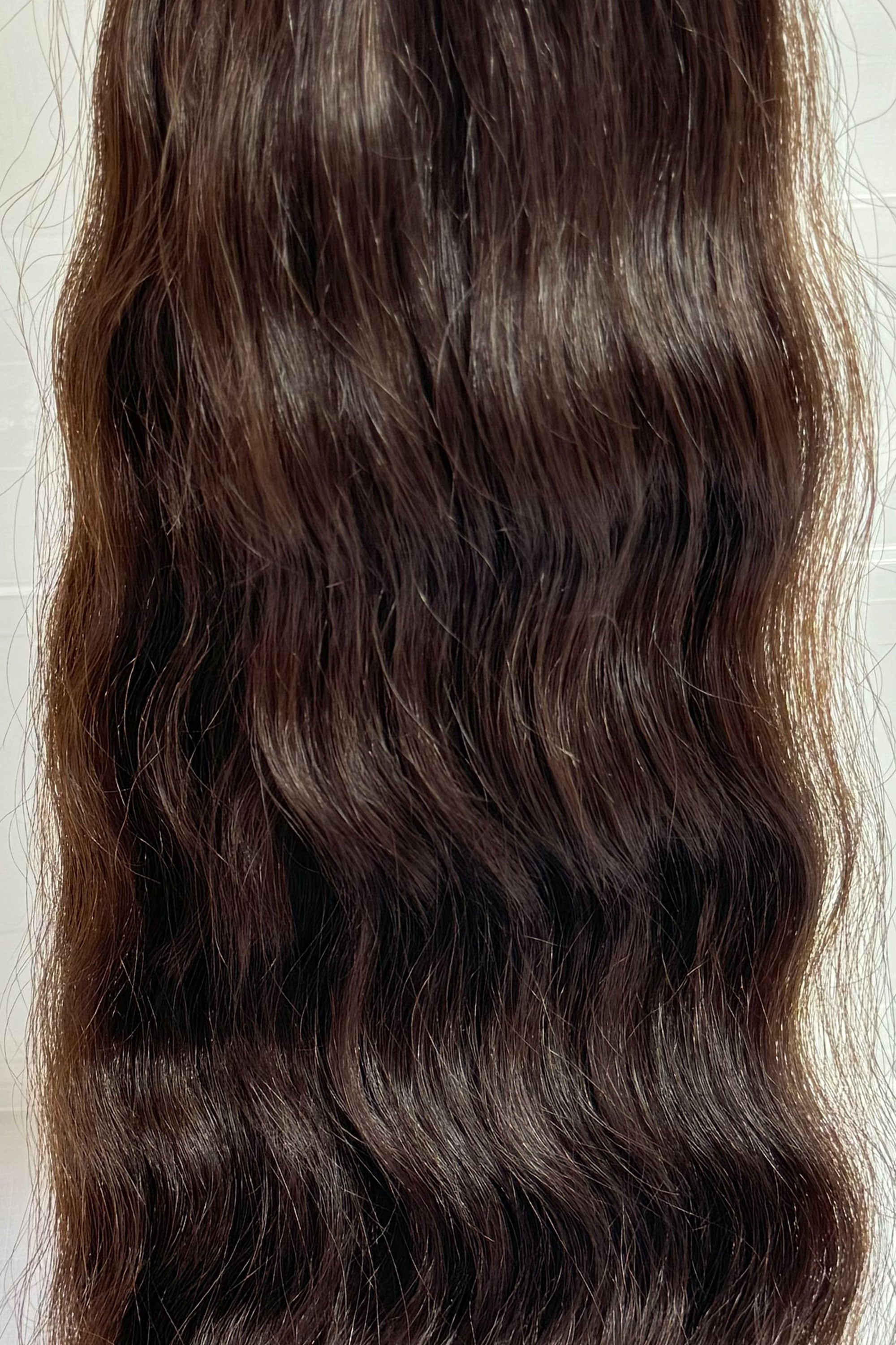 Behair professional Keratin Tip "Premium" 26" (65cm) Natural Wave Dark Brown #3 - 25g (Standard - 0.7g each pcs) hair extensions