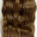 Behair professional Keratin Tip "Premium" 20" (50cm) Natural Wave Honey Walnut Brown #5 - 25g (Standard - 0.7g each pcs) hair extensions
