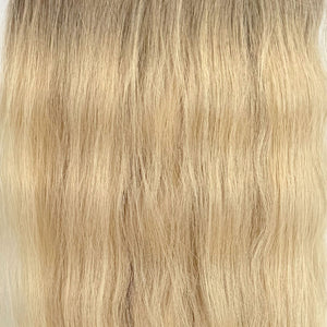 Behair professional Keratin Tip "Premium" 26" (65cm) Natural Wave Rooted Light Ash Brown/Ice Blond #10/000 - 25g (Standard - 0.7g each pcs) hair extensions