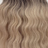 Behair professional Keratin Tip "Premium" 28" (70cm) Natural Wave Rooted Dark Coffee Brown/Light Gold Sand #2/16 - 25g (Standard - 0.7g each pcs) hair extensions